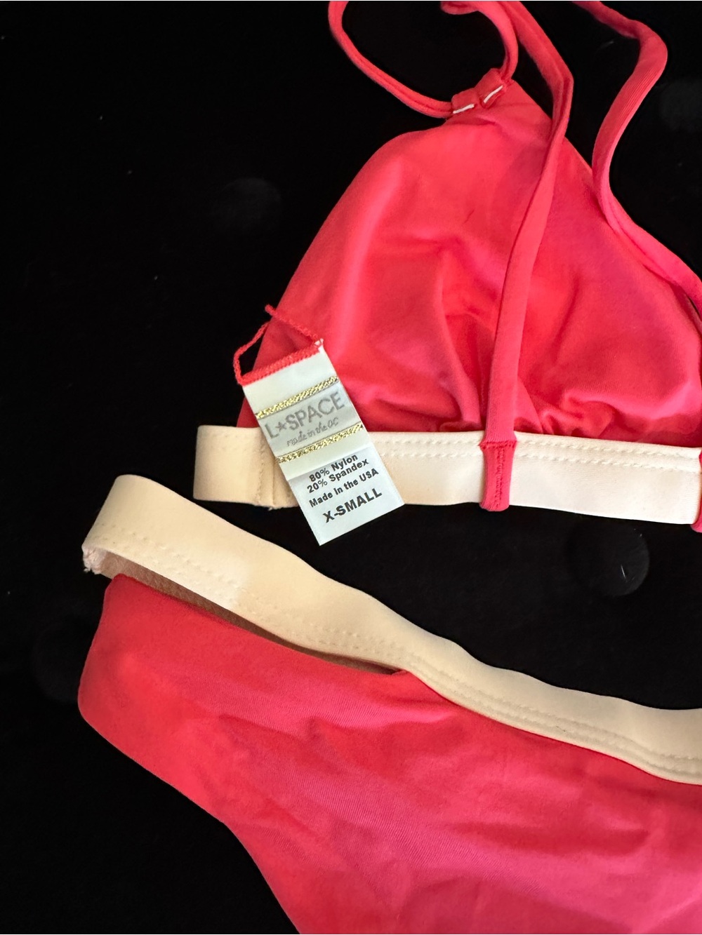 NWOT L*Space bikini set geranium extra small - Picture 5 of 5